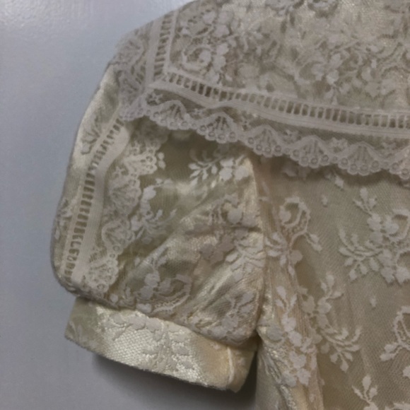 Vintage Jessica McClintock Gunne Sax girls lace over satin dress size 6. - Picture 8 of 12